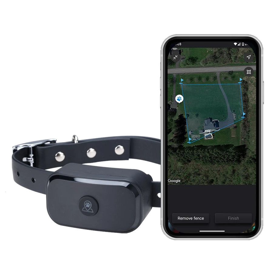 GF02e GPS dog fence collar with app boundary setup