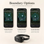 GF03 GPS dog fence boundary options with 4-sided, 6-sided, and circular setup