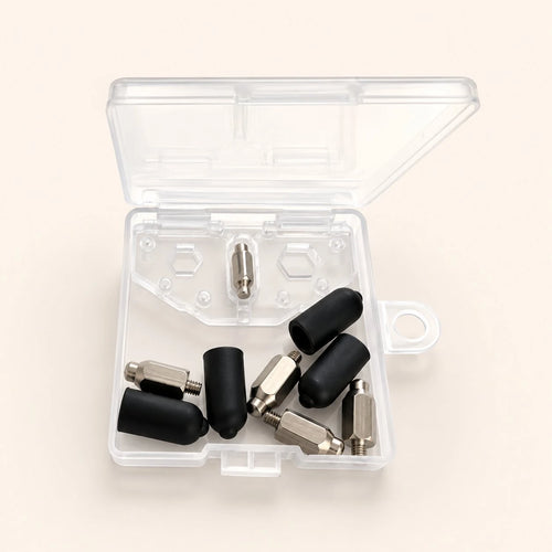 Short metal contact points and silicone caps for ZoomieGo GPS dog fence collar